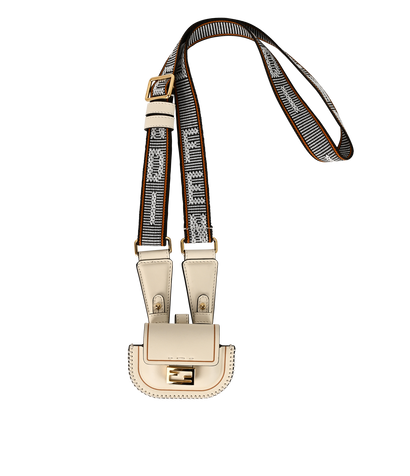 Fendi Pico Baguette Airpods Pro Case, £350, Accessories, Cream, Leather, Front view